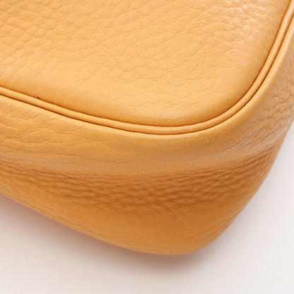 トリム35 サフラン ワンショルダーバッグ トリヨンクレマンス イエローブラウン シルバー金具 □D刻印 エルメス バッグ HERMES