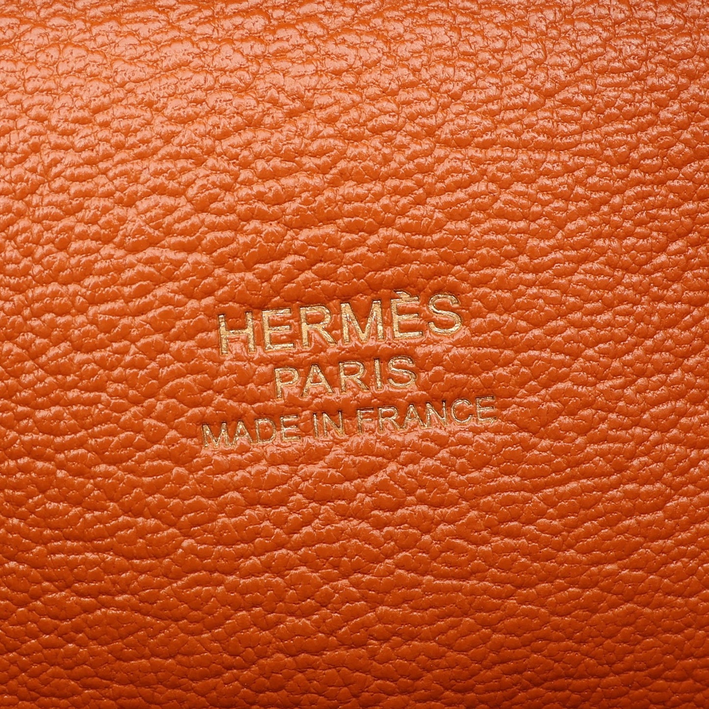 プリュム28 ハンドバッグ ヴォーエプソン オレンジ ゴールド金具 □J刻印 エルメス バッグ HERMES