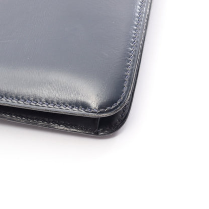 ヴィンテージ タッセル ブルーインディゴ ショルダーバッグ ボックスカーフ ネイビー ゴールド金具 ○L刻印 エルメス バッグ HERMES