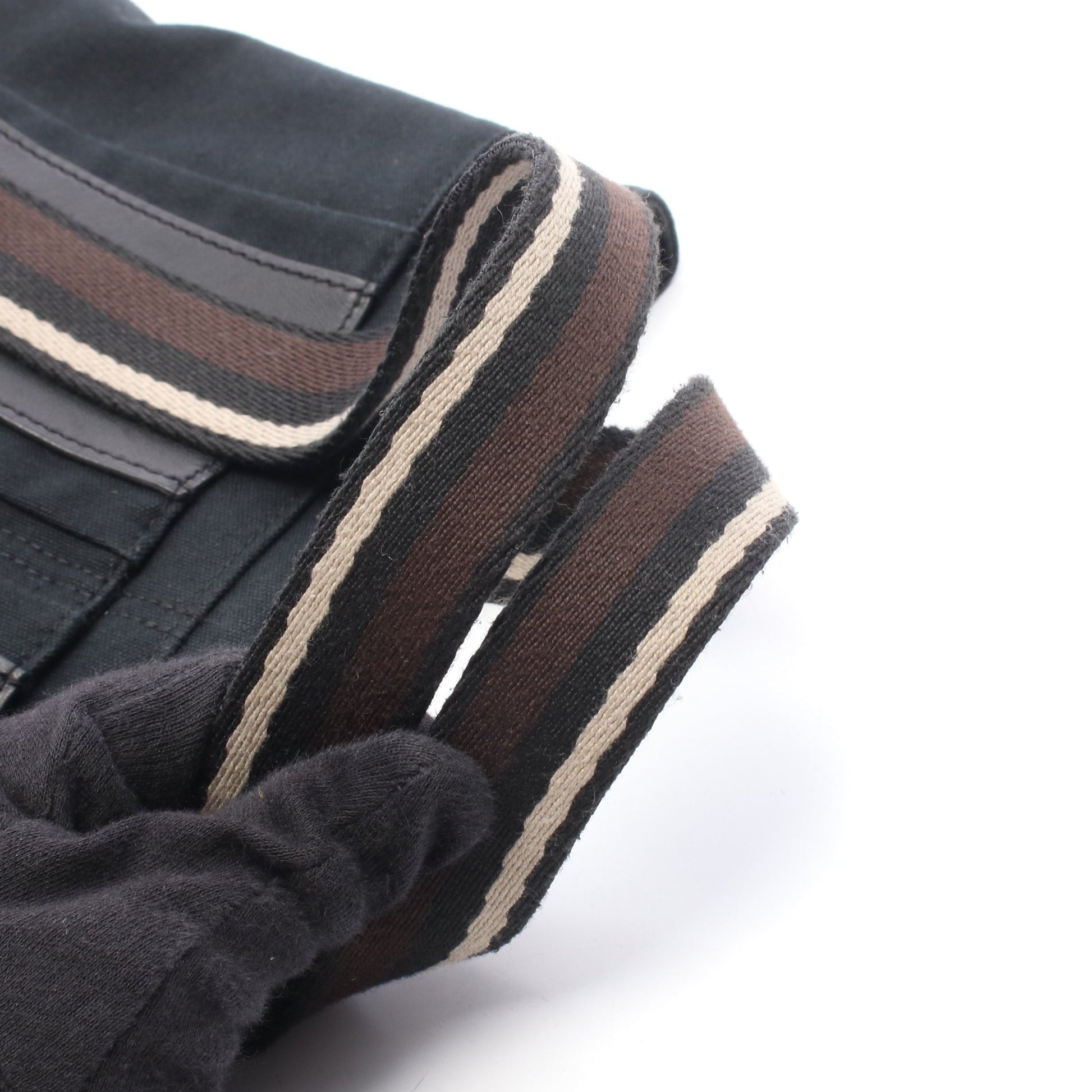 トロカホリゾンタルPM ハンドバッグ トートバッグ キャンバス レザー ブラック シルバー金具 エルメス バッグ HERMES