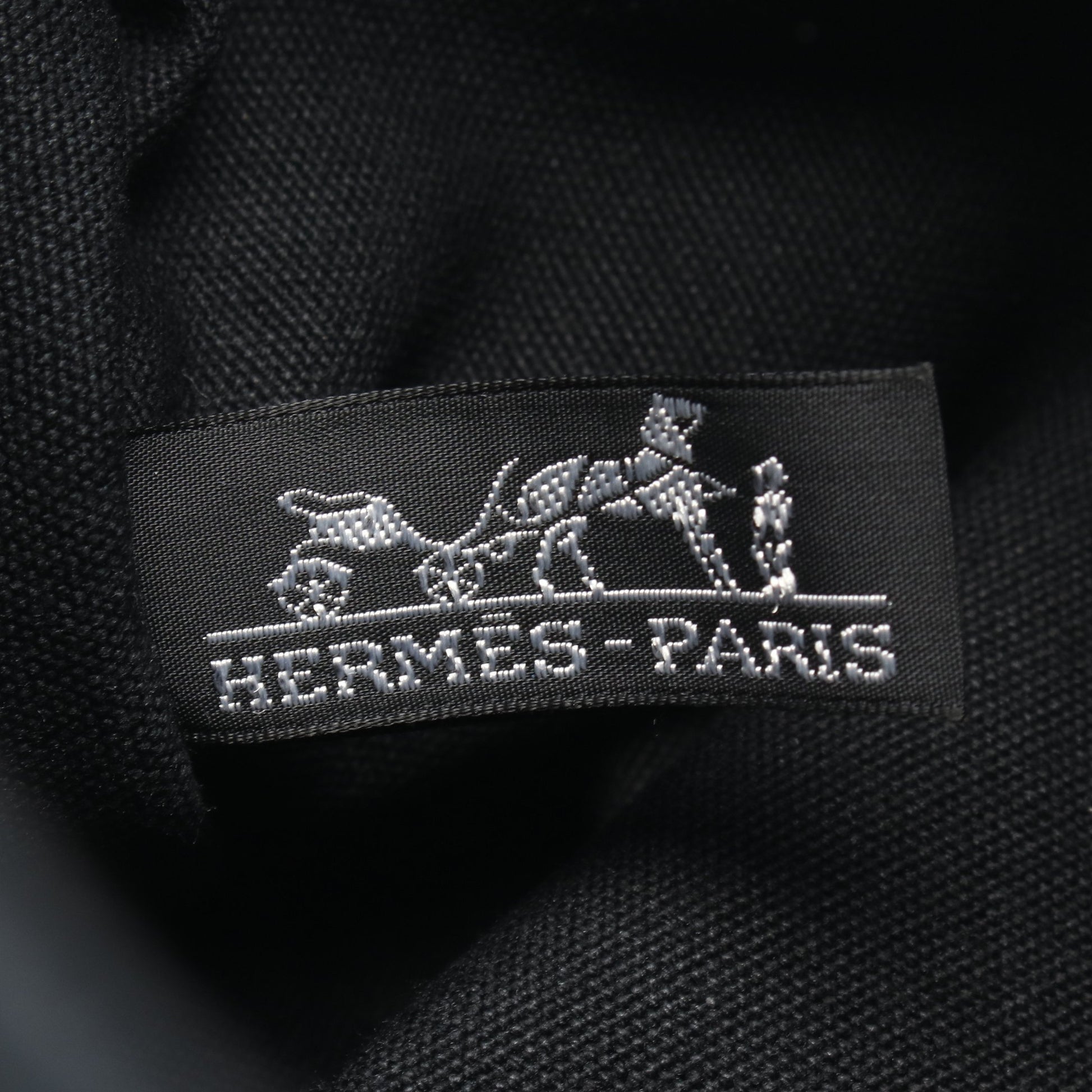 トロカホリゾンタルPM ハンドバッグ トートバッグ キャンバス レザー ブラック シルバー金具 エルメス バッグ HERMES