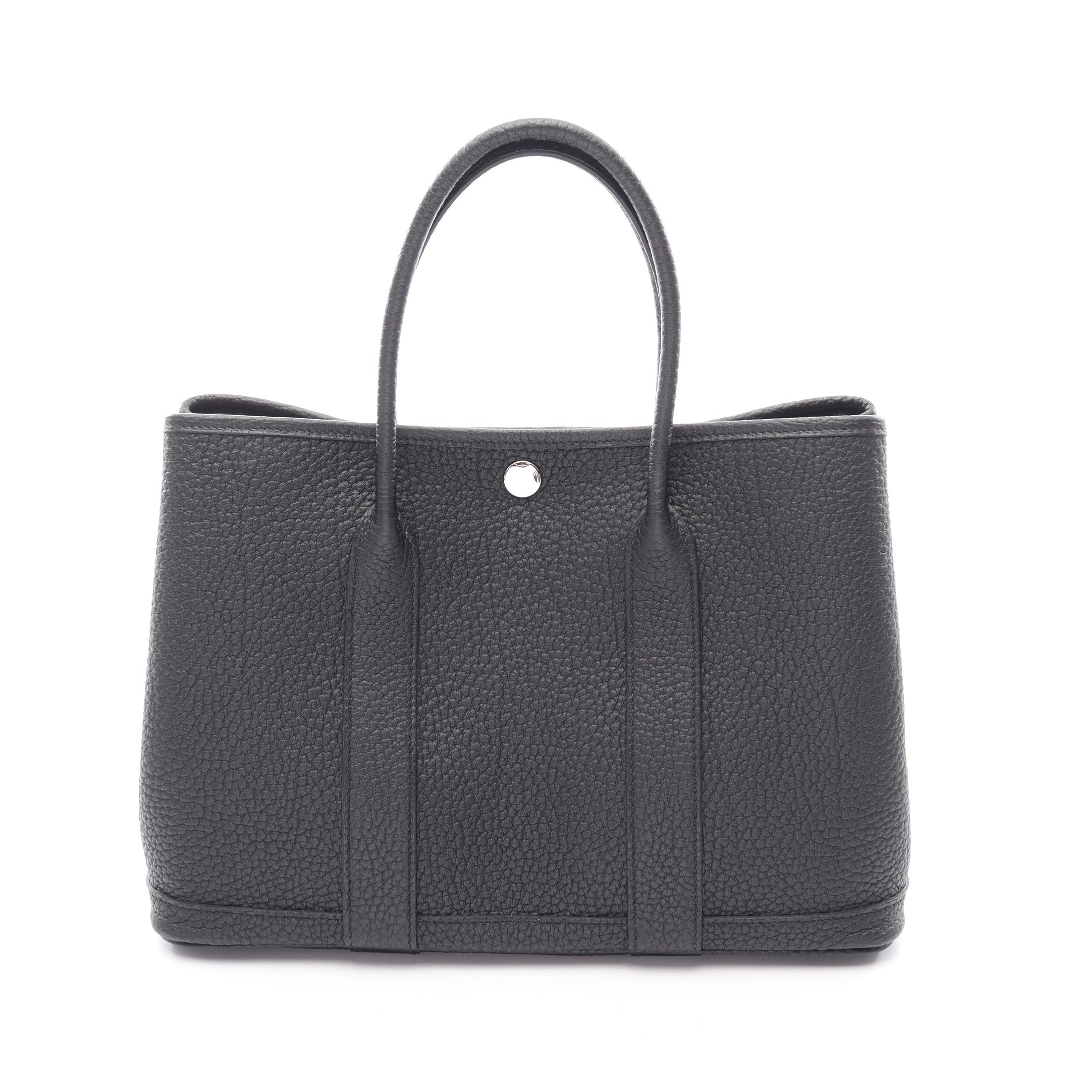 HERMES 美品 ガーデンパーティ TPM ネゴンダ トートバッグ □L刻印 ガーデンパーティTPM ハンドバッグ トートバッグ ネゴンダ ブラック