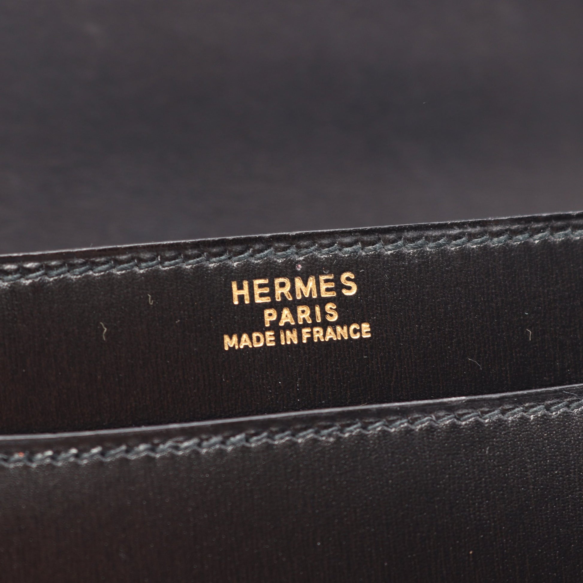 フォンスベル ショルダーバッグ ボックスカーフ ブラック ゴールド金具 ○T刻印 エルメス バッグ HERMES