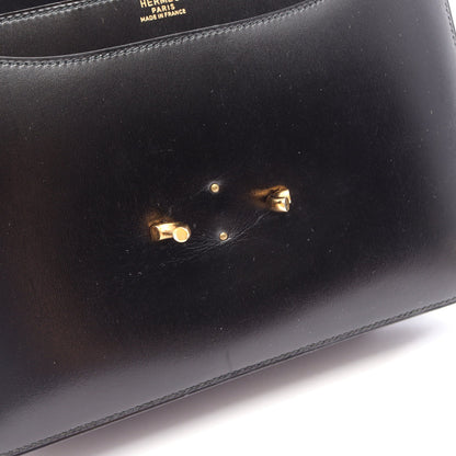 フォンスベル ショルダーバッグ ボックスカーフ ブラック ゴールド金具 ○T刻印 エルメス バッグ HERMES