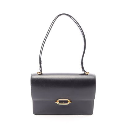 フォンスベル ショルダーバッグ ボックスカーフ ブラック ゴールド金具 ○T刻印 エルメス バッグ HERMES