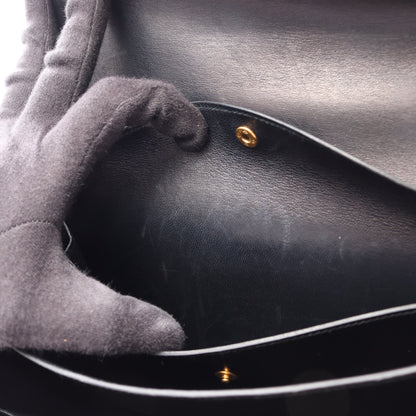 フォンスベル ショルダーバッグ ボックスカーフ ブラック ゴールド金具 ○T刻印 エルメス バッグ HERMES