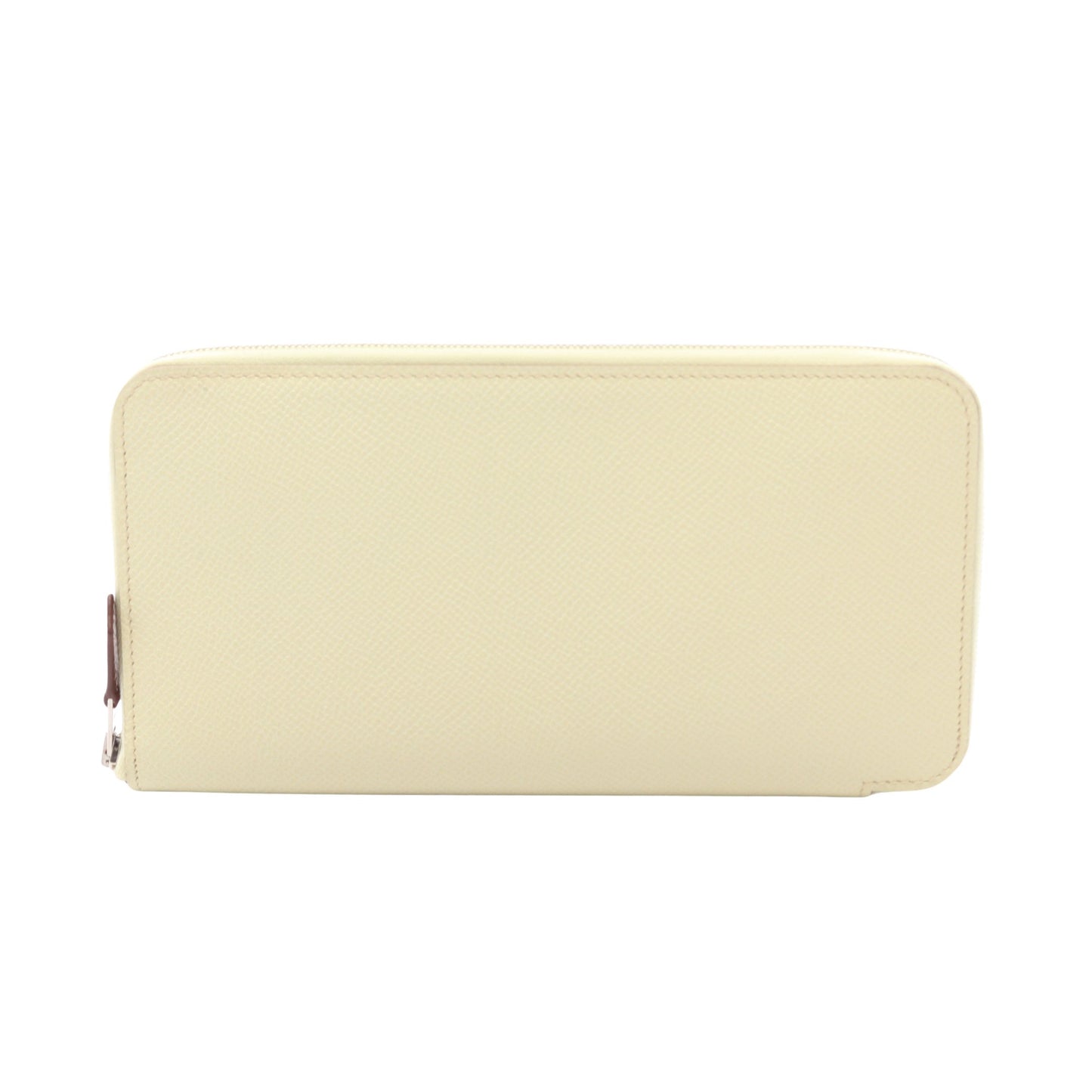 アザップシルクインロング ジョーヌミルトン ラウンドファスナー長財布 ヴォーエプソン ライトイエロー シルバー金具 W刻印 エルメス 財布・小物 HERMES