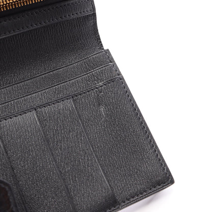 ベアンスフレ 二つ折り長財布 アリゲーターリセ ブラック ゴールド金具 Y刻印 エルメス 財布・小物 HERMES