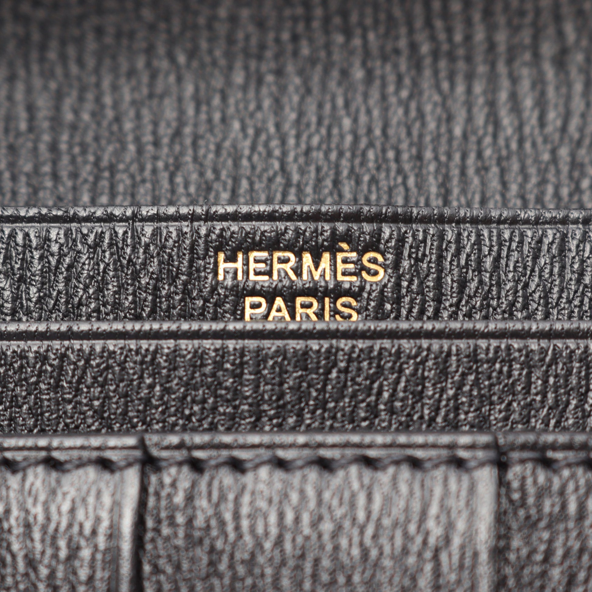 ベアンスフレ 二つ折り長財布 アリゲーターリセ ブラック ゴールド金具 Y刻印 エルメス 財布・小物 HERMES