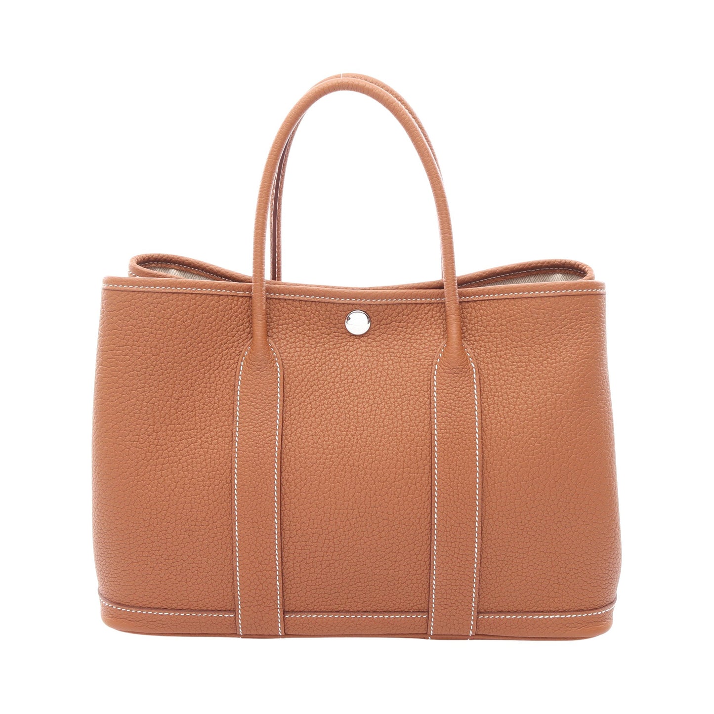 ガーデンパーティTPM ゴールド ハンドバッグ トートバッグ ネゴンダ ブラウン シルバー金具 G刻印 エルメス バッグ HERMES