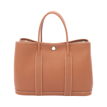 ガーデンパーティTPM ゴールド ハンドバッグ トートバッグ ネゴンダ ブラウン シルバー金具 G刻印 エルメス バッグ HERMES