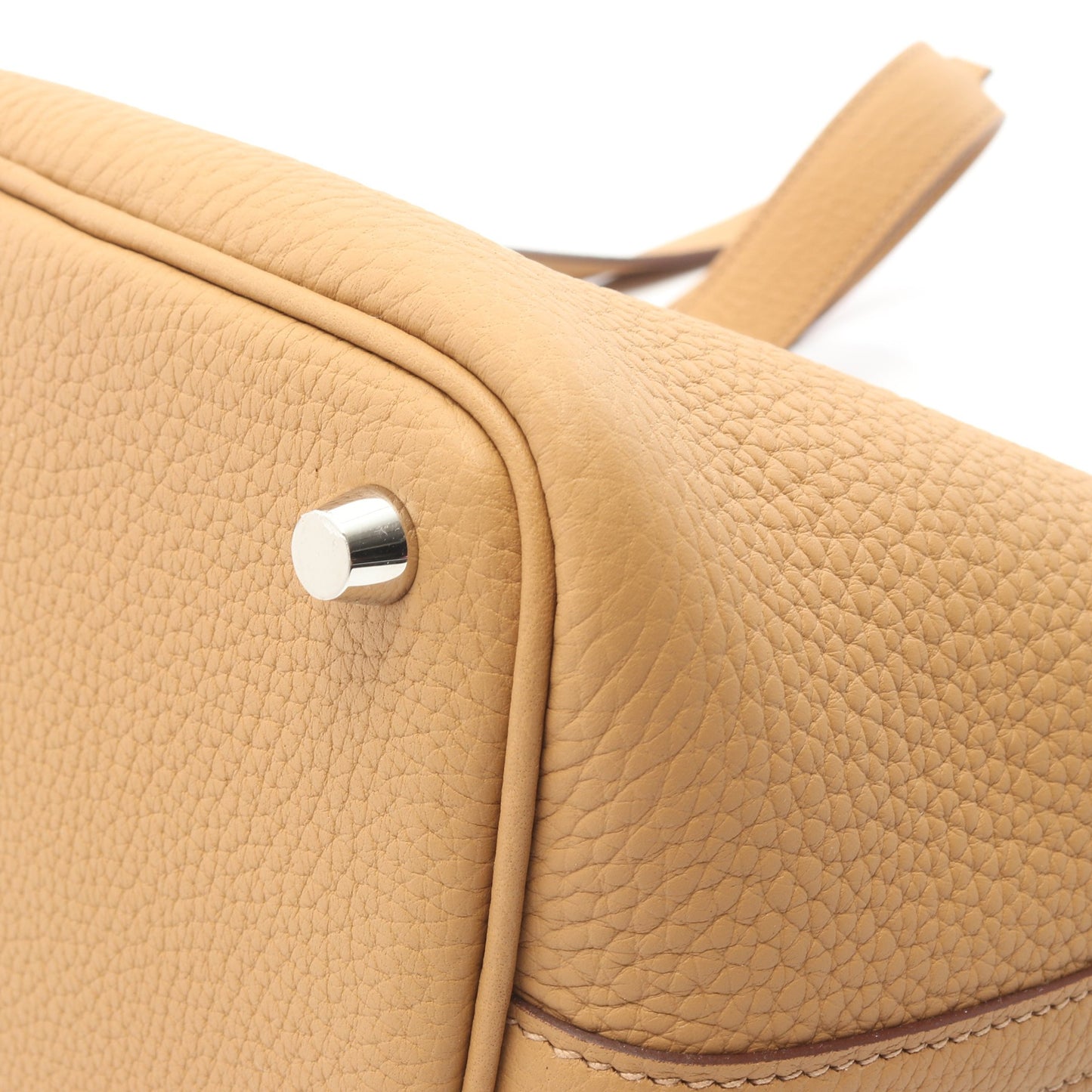 ピコタンロックPM ビスキュイ ハンドバッグ トリヨンクレマンス ベージュ シルバー金具 G刻印 エルメス バッグ HERMES
