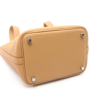 ピコタンロックPM ビスキュイ ハンドバッグ トリヨンクレマンス ベージュ シルバー金具 G刻印 エルメス バッグ HERMES