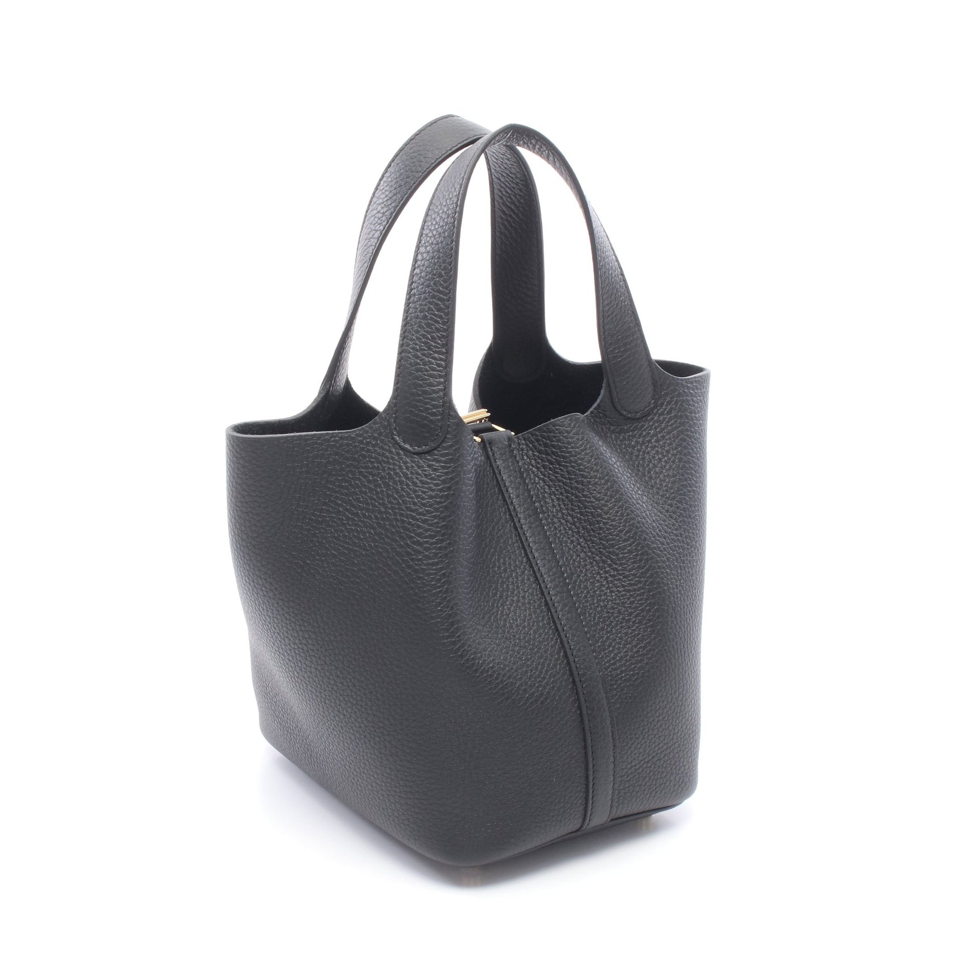 ピコタンロックPM ハンドバッグ トリヨンクレマンス ブラック ゴールド金具 G刻印 エルメス バッグ HERMES