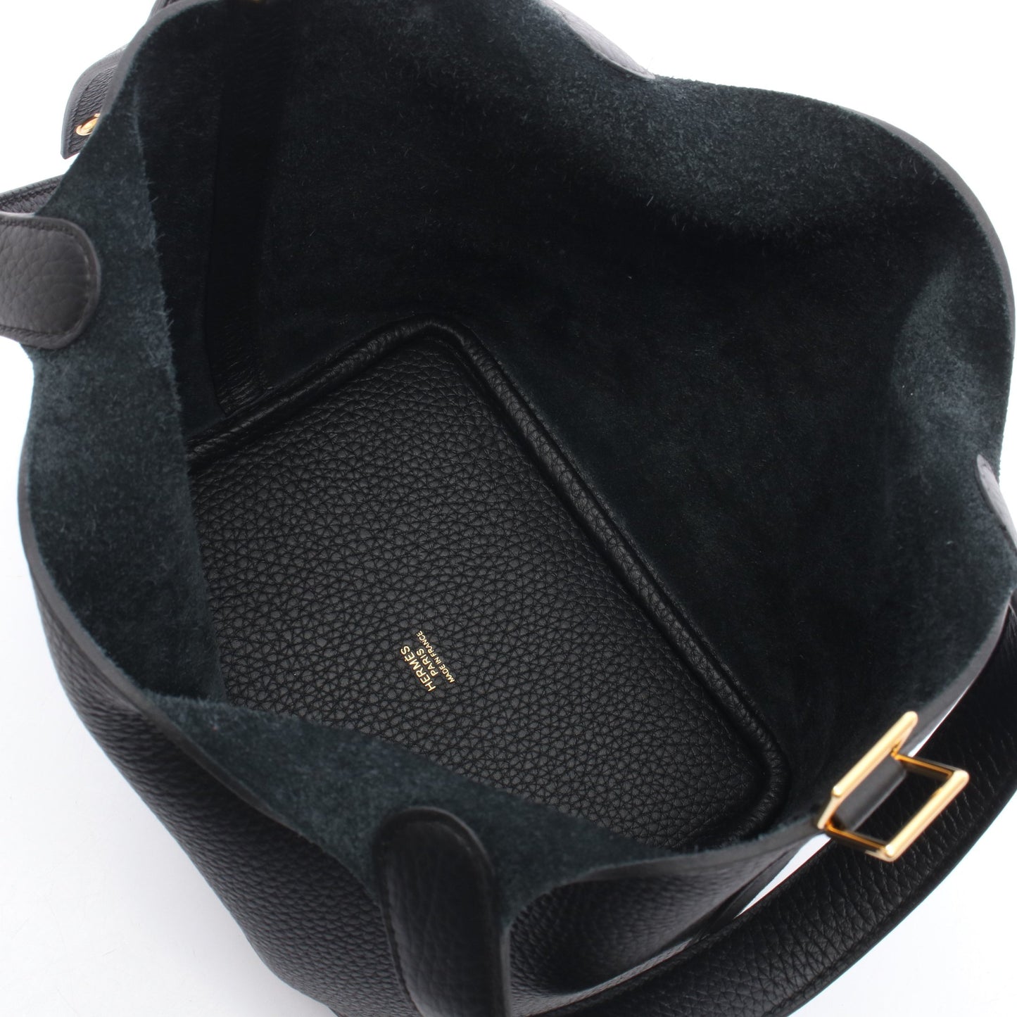 ピコタンロックPM ハンドバッグ トリヨンクレマンス ブラック ゴールド金具 G刻印 エルメス バッグ HERMES