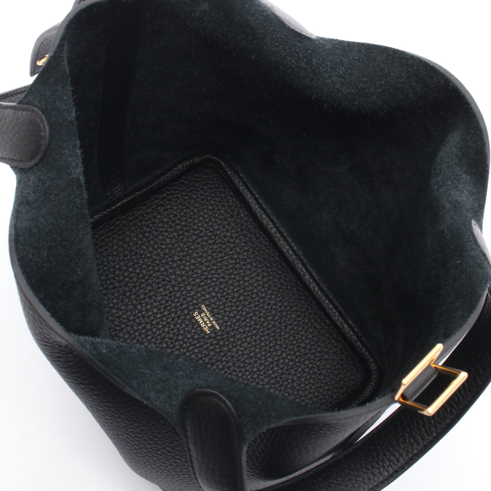 ピコタンロックPM ハンドバッグ トリヨンクレマンス ブラック ゴールド金具 G刻印 エルメス バッグ HERMES