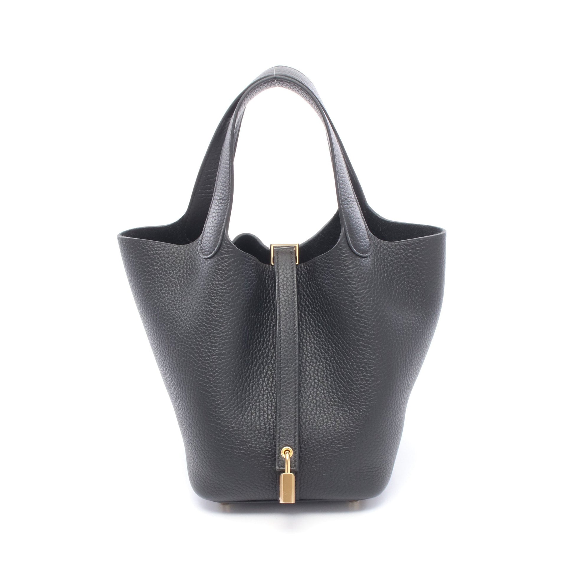 ピコタンロックPM ハンドバッグ トリヨンクレマンス ブラック ゴールド金具 G刻印 エルメス バッグ HERMES