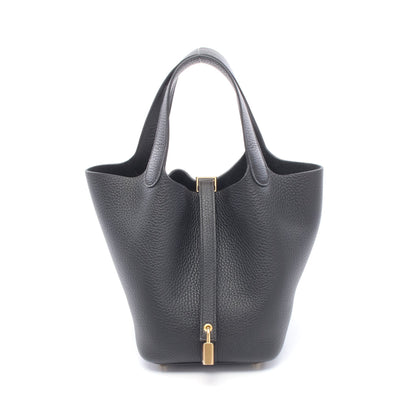 ピコタンロックPM ハンドバッグ トリヨンクレマンス ブラック ゴールド金具 G刻印 エルメス バッグ HERMES