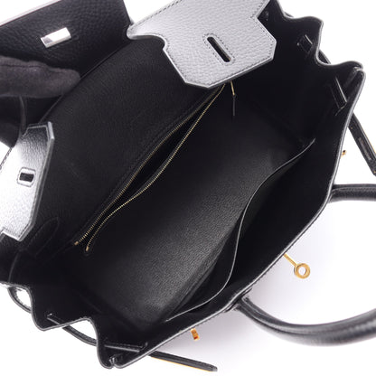バーキン30 ハンドバッグ アルデンヌ ブラック ゴールド金具 □E刻印 エルメス