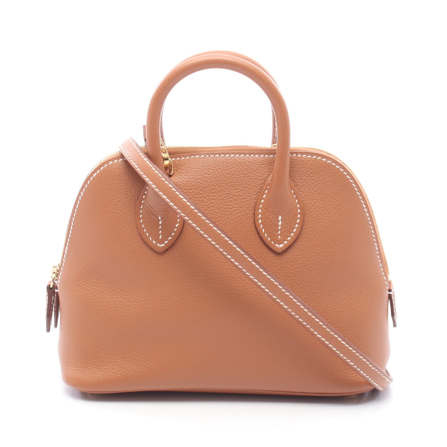 ボリード1923 ミニ ゴールド 2WAY ハンドバッグ エバーカラー ブラウン ゴールド金具 K刻印 エルメス バッグ HERMES