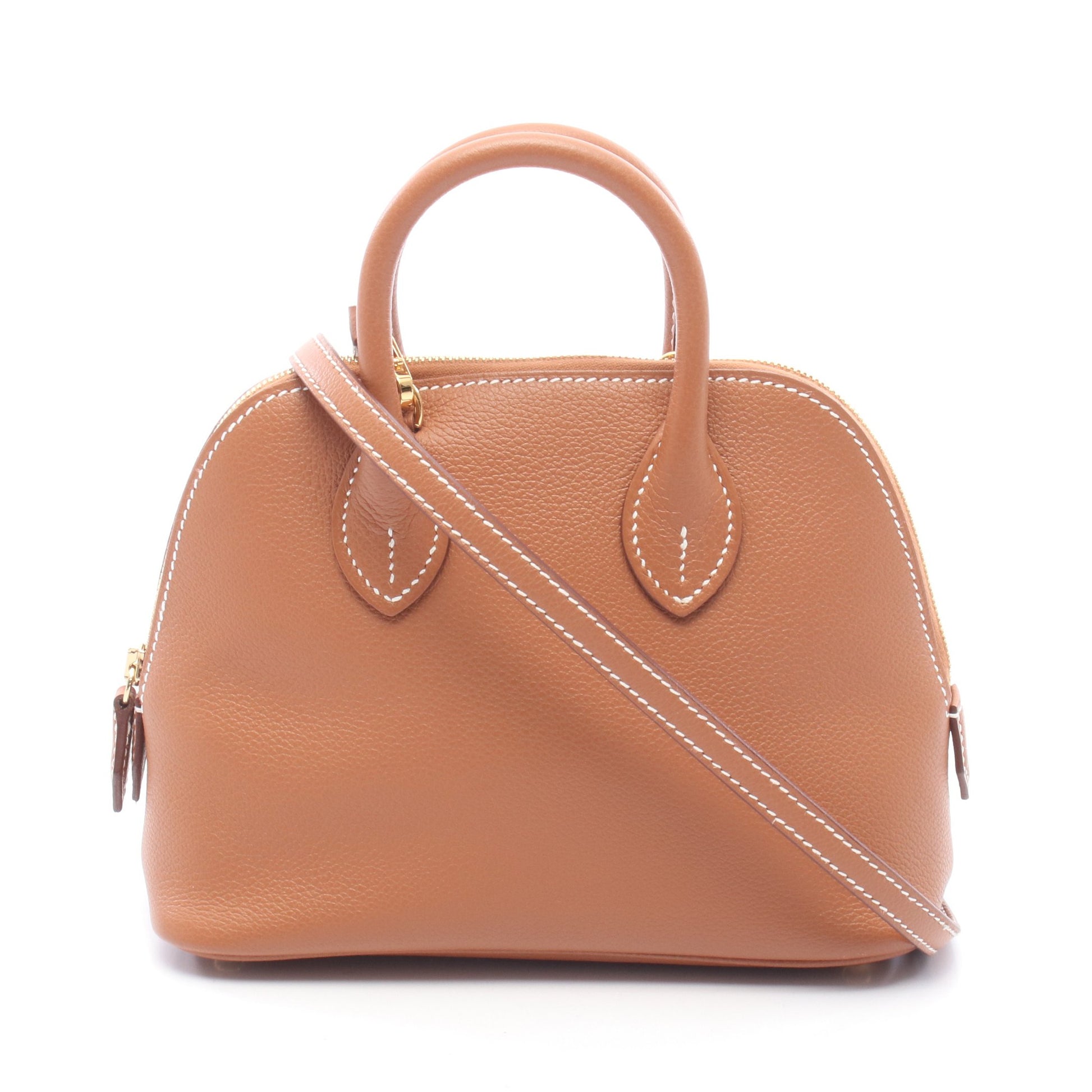 ボリード1923 ミニ ゴールド 2WAY ハンドバッグ エバーカラー ブラウン ゴールド金具 K刻印 エルメス バッグ HERMES