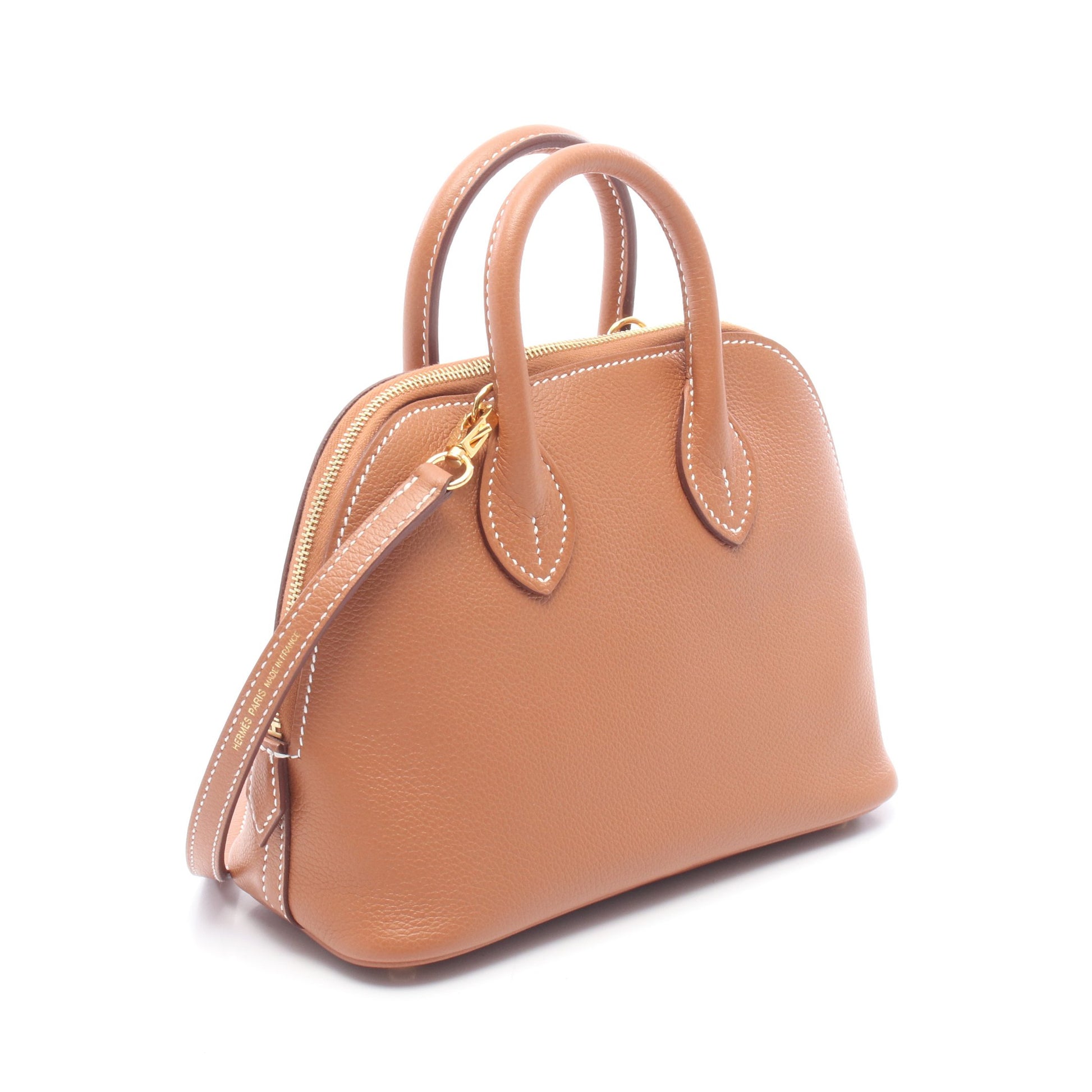 ボリード1923 ミニ ゴールド 2WAY ハンドバッグ エバーカラー ブラウン ゴールド金具 K刻印 エルメス バッグ HERMES
