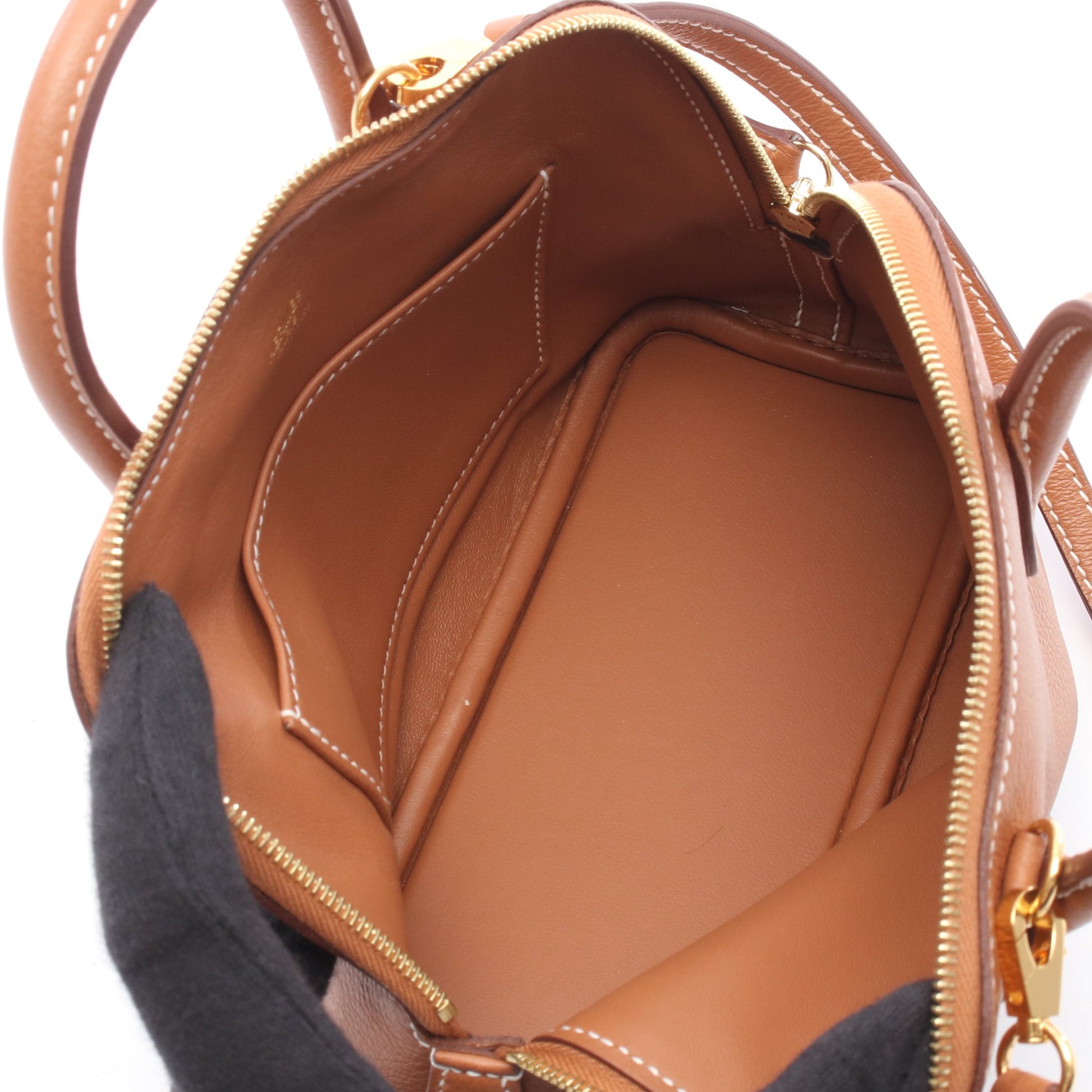 ボリード1923 ミニ ゴールド 2WAY ハンドバッグ エバーカラー ブラウン ゴールド金具 K刻印 エルメス バッグ HERMES