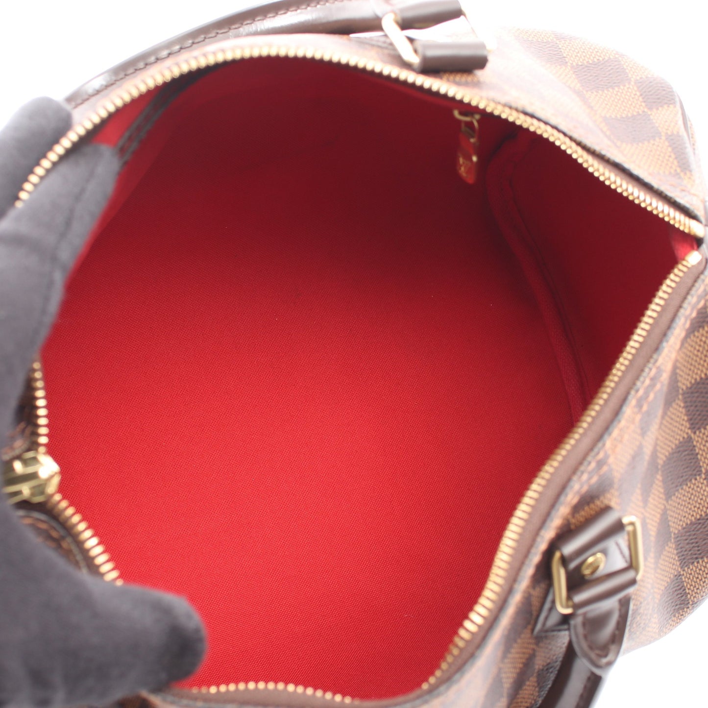 スピーディ30 ダミエエベヌ ハンドバッグ PVC レザー ブラウン ルイヴィトン バッグ LOUIS VUITTON