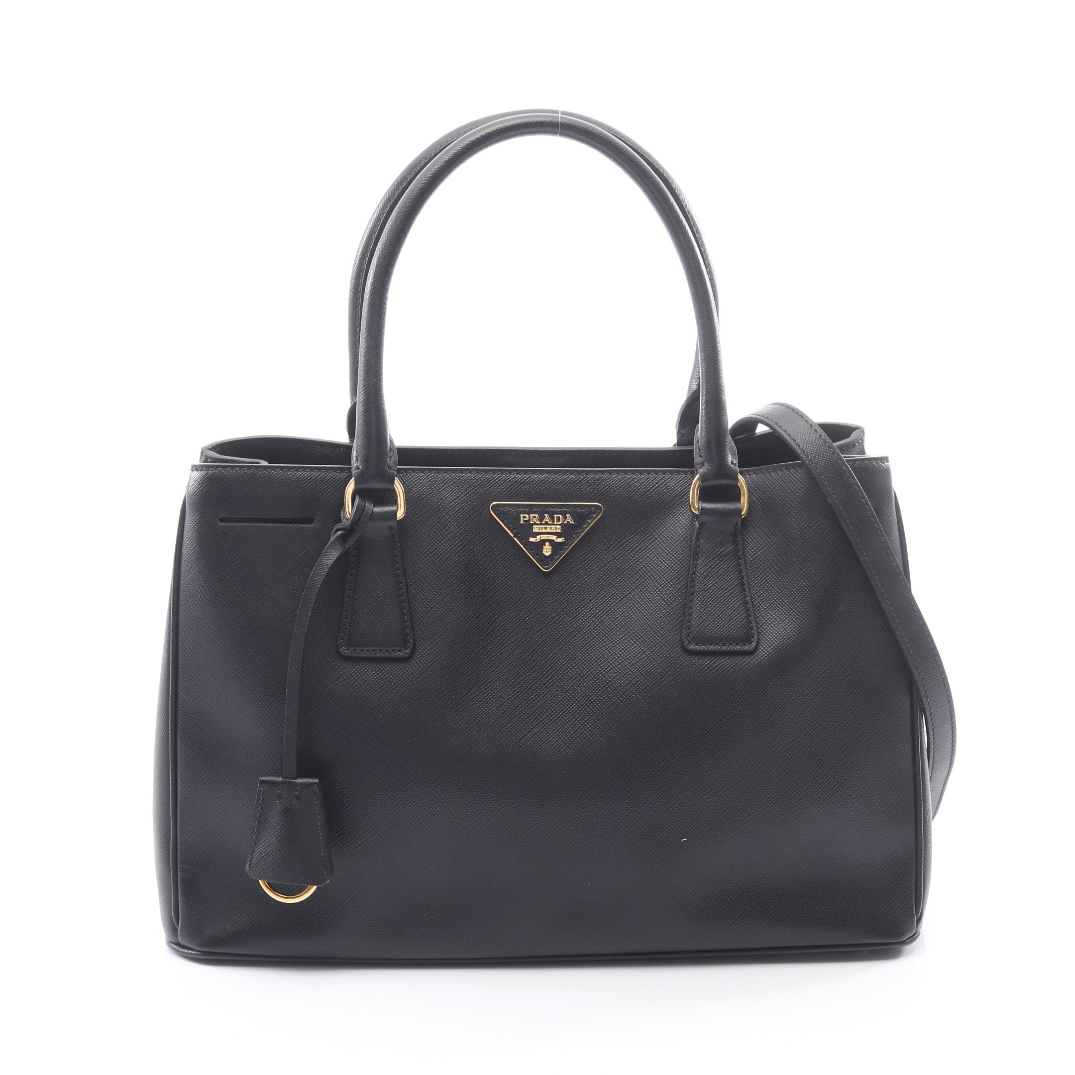 SAFFIANO LUX ガレリア ハンドバッグ サフィアーノレザー ブラック