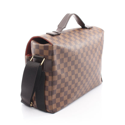 ブロードウェイ ダミエエベヌ 2WAY ショルダーバッグ PVC レザー ブラウン ルイヴィトン バッグ LOUIS VUITTON