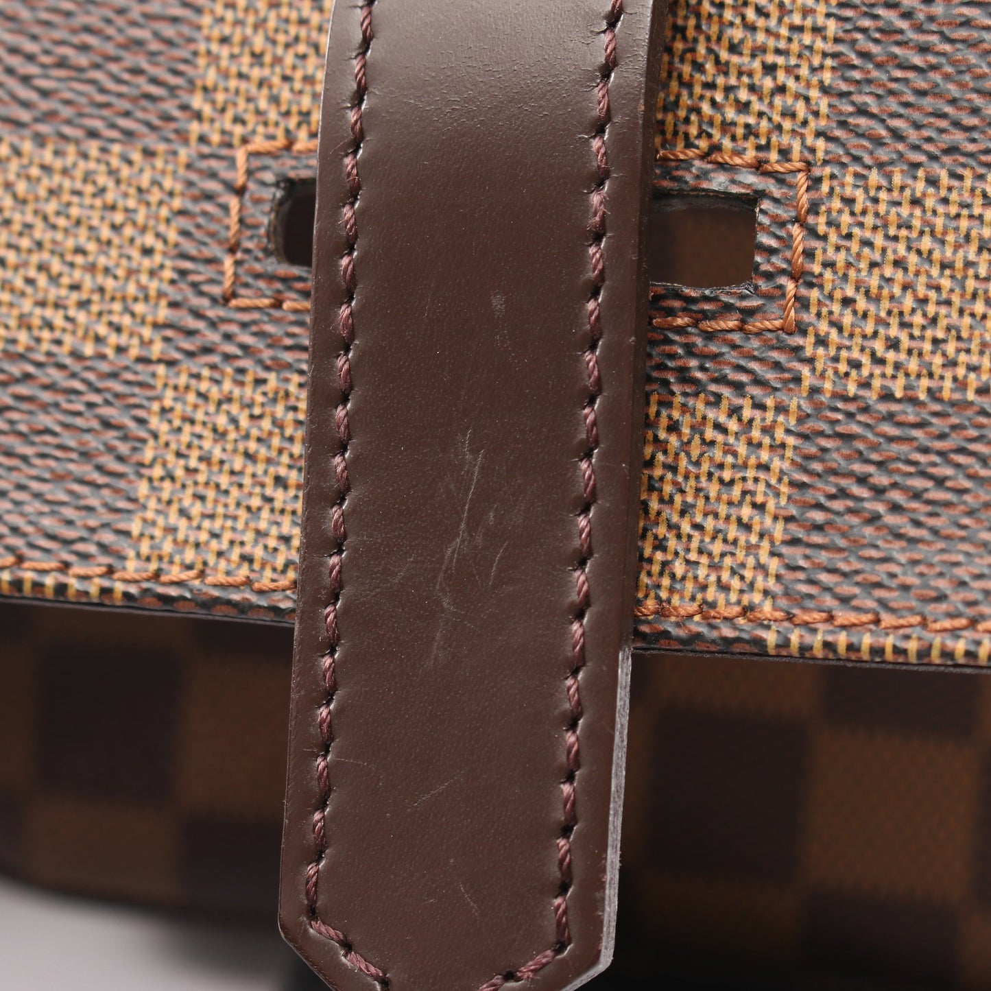 ブロードウェイ ダミエエベヌ 2WAY ショルダーバッグ PVC レザー ブラウン ルイヴィトン バッグ LOUIS VUITTON