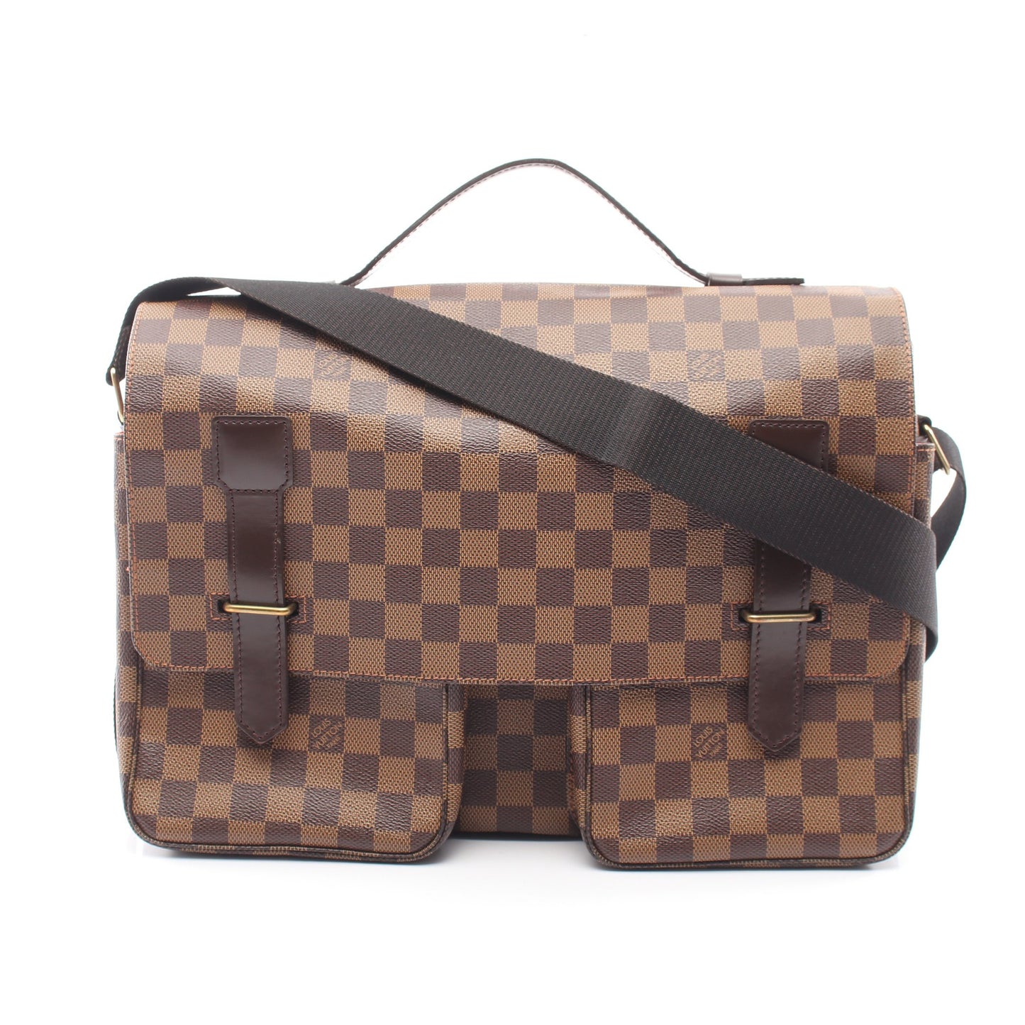 ブロードウェイ ダミエエベヌ 2WAY ショルダーバッグ PVC レザー ブラウン ルイヴィトン バッグ LOUIS VUITTON