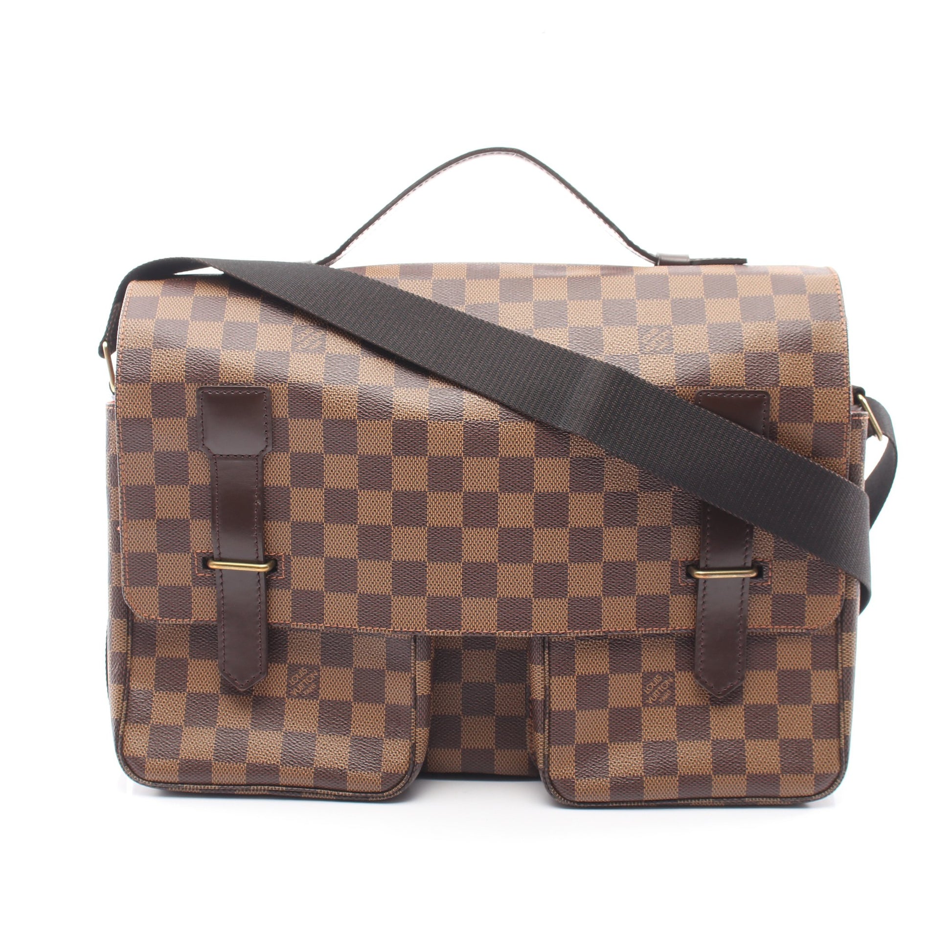 ブロードウェイ ダミエエベヌ 2WAY ショルダーバッグ PVC レザー ブラウン ルイヴィトン バッグ LOUIS VUITTON