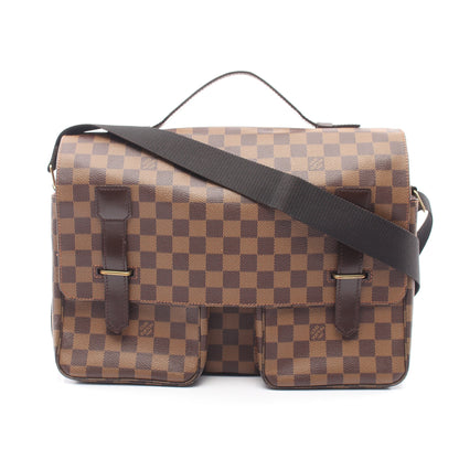 ブロードウェイ ダミエエベヌ 2WAY ショルダーバッグ PVC レザー ブラウン ルイヴィトン バッグ LOUIS VUITTON