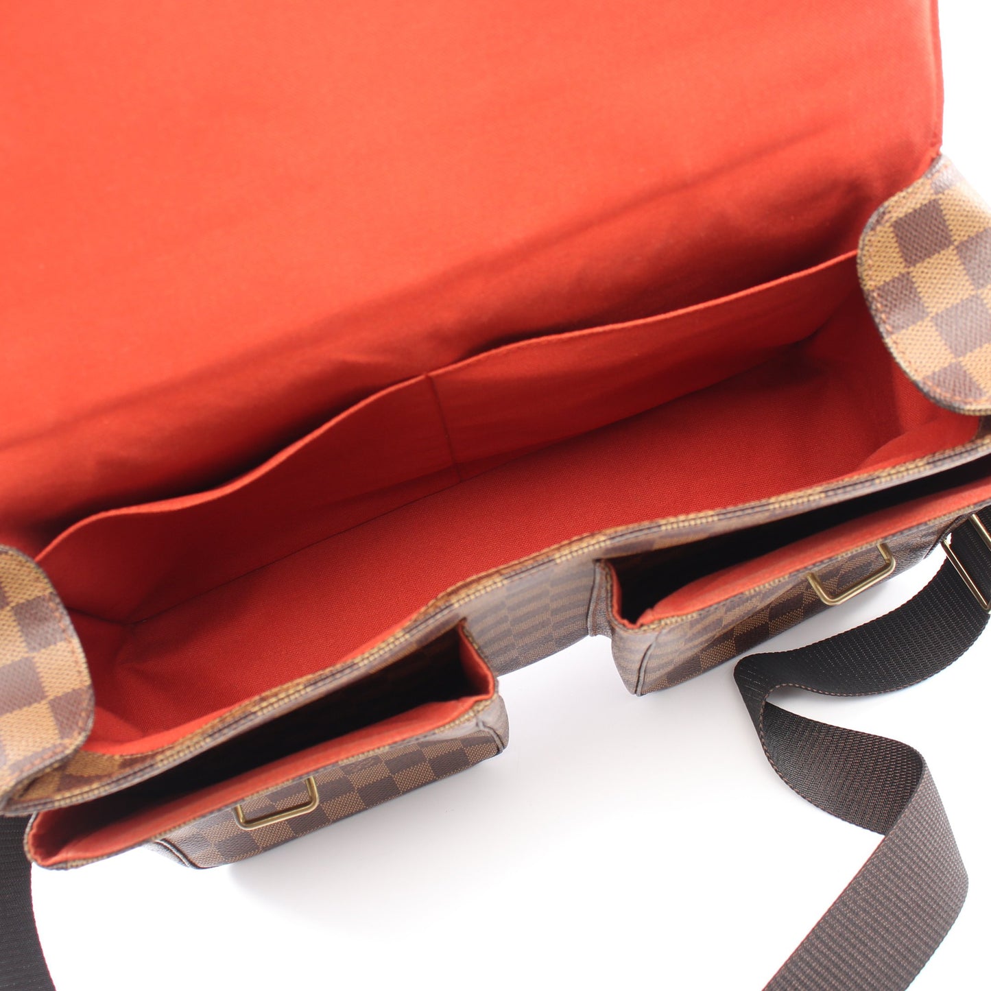 ブロードウェイ ダミエエベヌ 2WAY ショルダーバッグ PVC レザー ブラウン ルイヴィトン バッグ LOUIS VUITTON