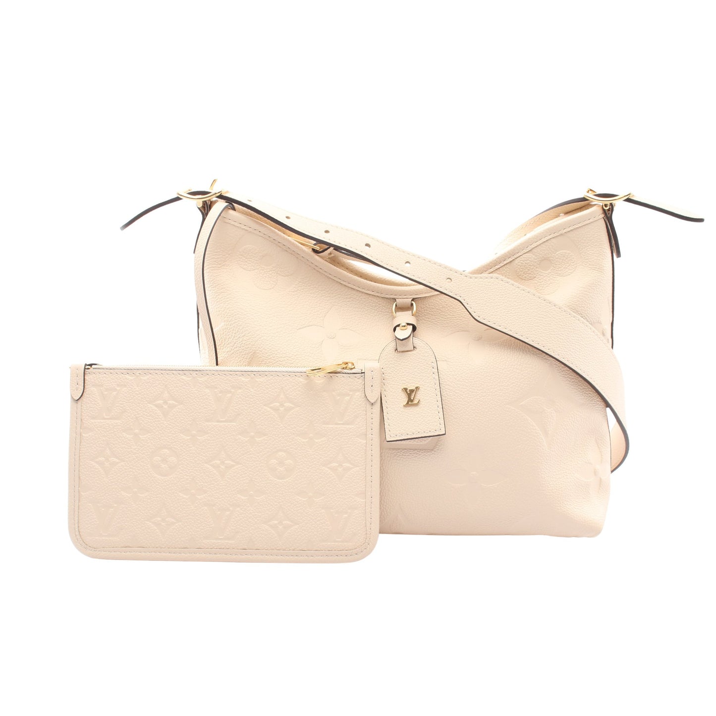 キャリーオール ジップ NM PM モノグラムアンプラント クレーム ショルダーバッグ レザー アイボリー ルイヴィトン バッグ LOUIS VUITTON