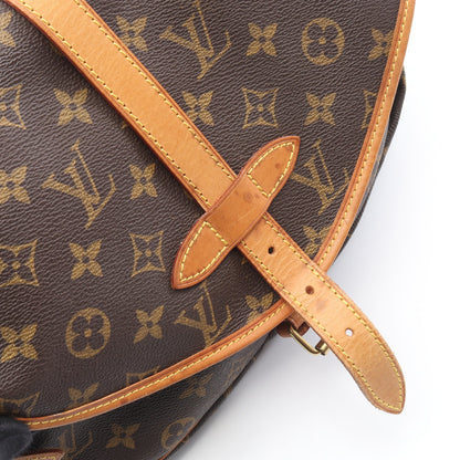 ソミュール30 モノグラム ショルダーバッグ PVC レザー ブラウン ルイヴィトン バッグ LOUIS VUITTON