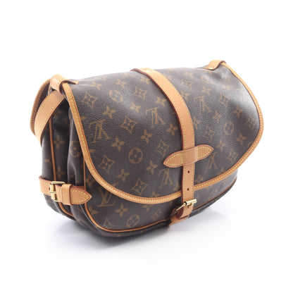 ソミュール30 モノグラム ショルダーバッグ PVC レザー ブラウン ルイヴィトン バッグ LOUIS VUITTON