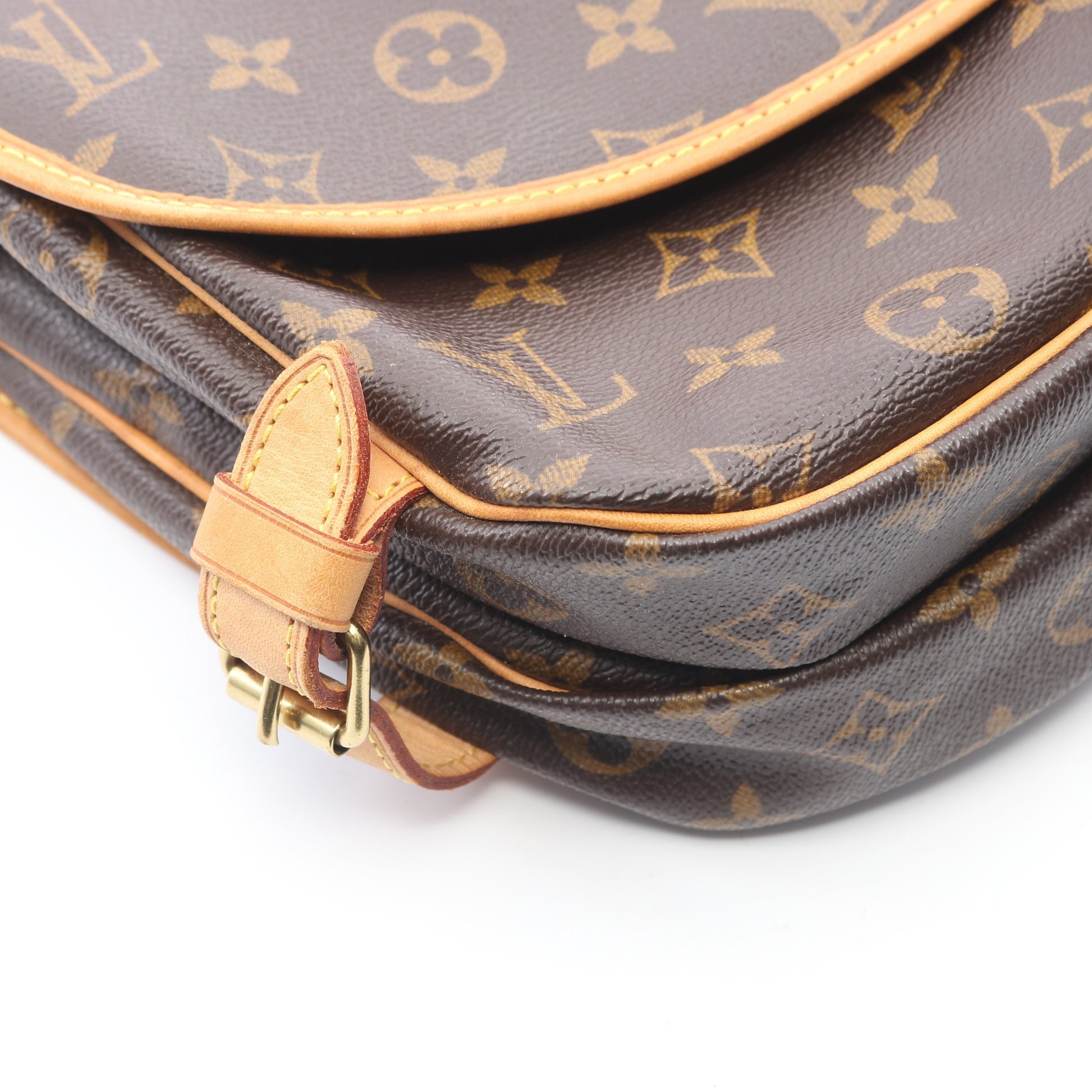 ソミュール30 モノグラム ショルダーバッグ PVC レザー ブラウン ルイヴィトン バッグ LOUIS VUITTON