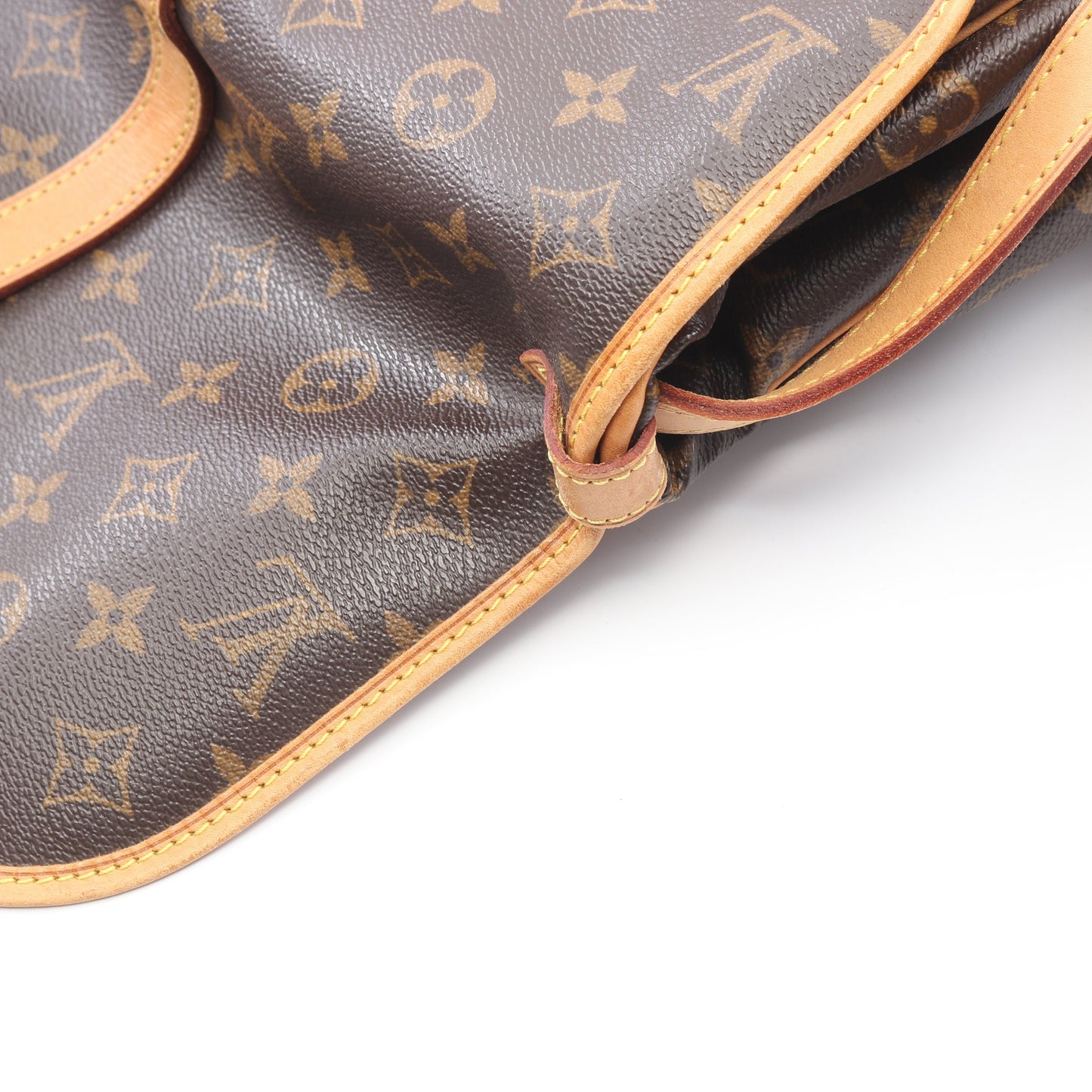 ソミュール30 モノグラム ショルダーバッグ PVC レザー ブラウン ルイヴィトン バッグ LOUIS VUITTON