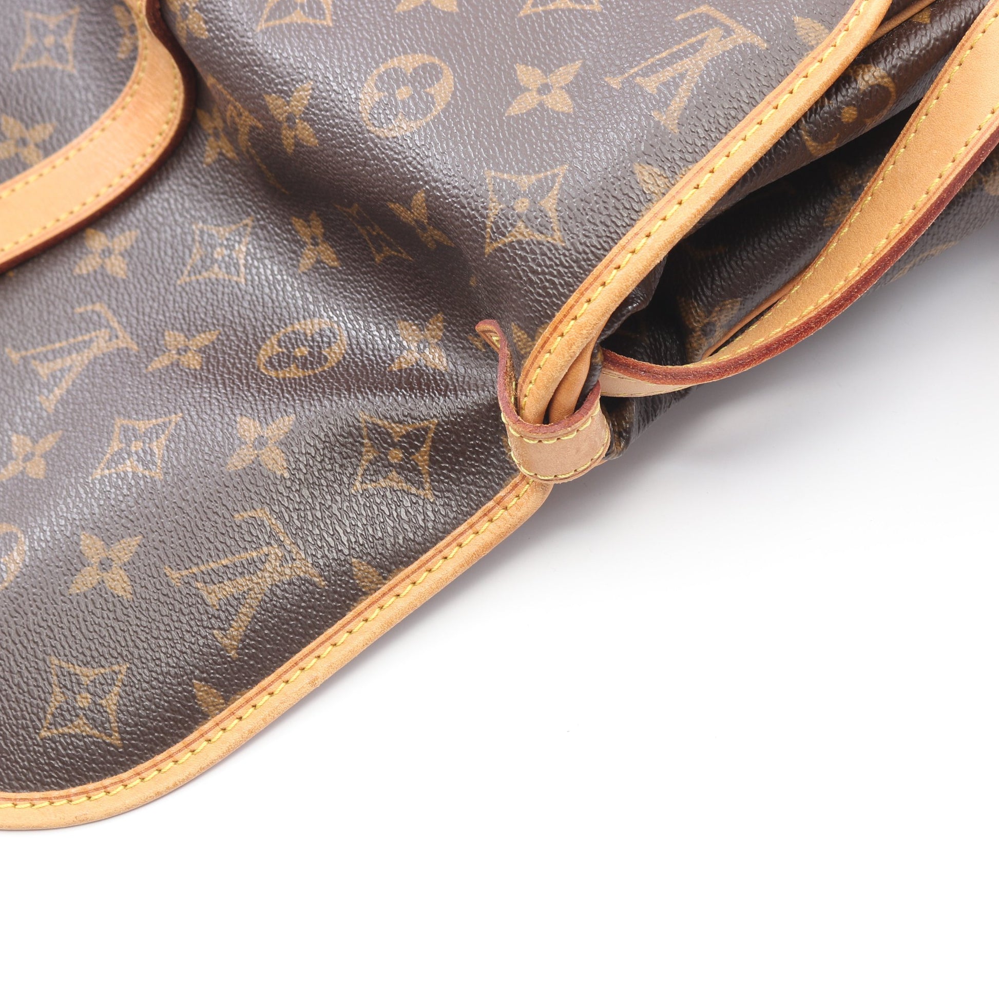 ソミュール30 モノグラム ショルダーバッグ PVC レザー ブラウン ルイヴィトン バッグ LOUIS VUITTON