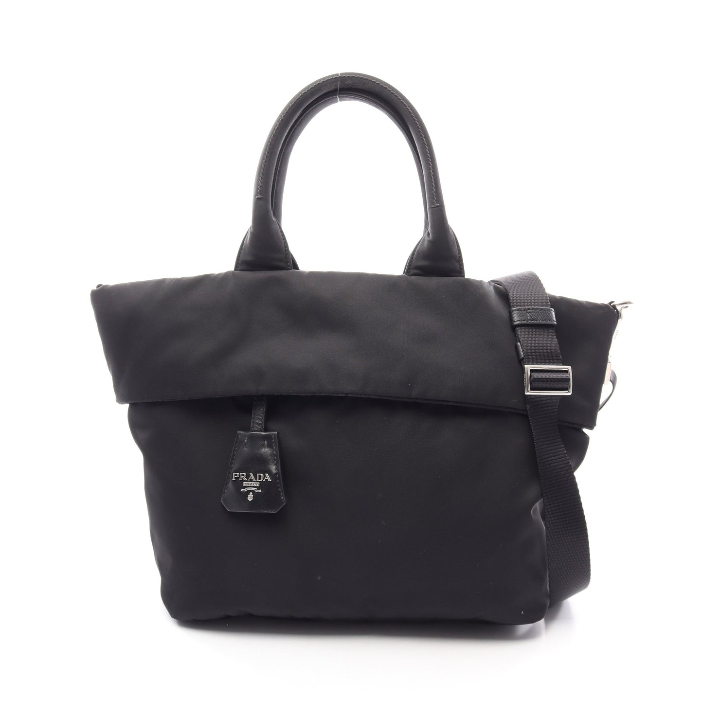 リバーシブル 2WAY ハンドバッグ ナイロン ブラック プラダ バッグ PRADA