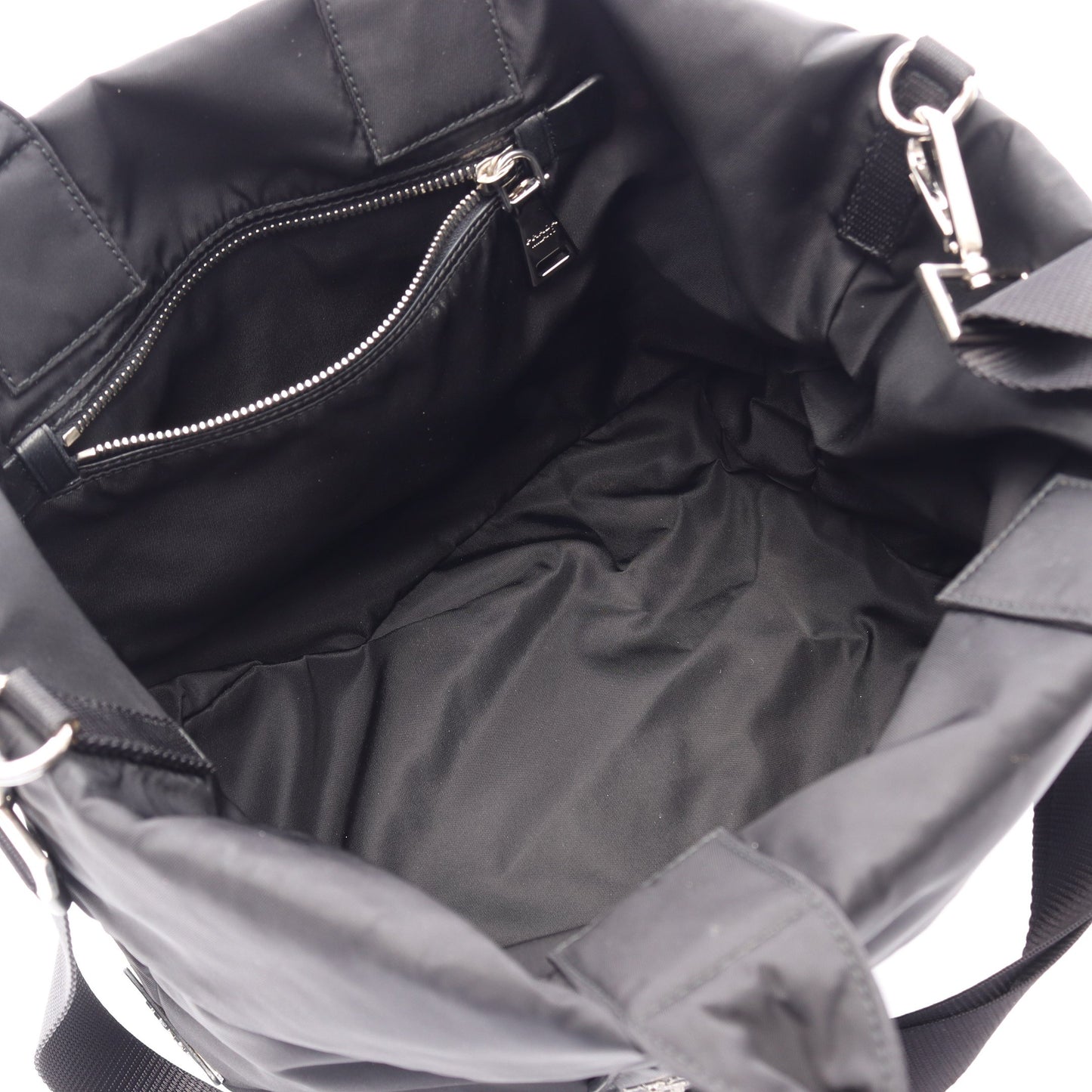 リバーシブル 2WAY ハンドバッグ ナイロン ブラック プラダ バッグ PRADA