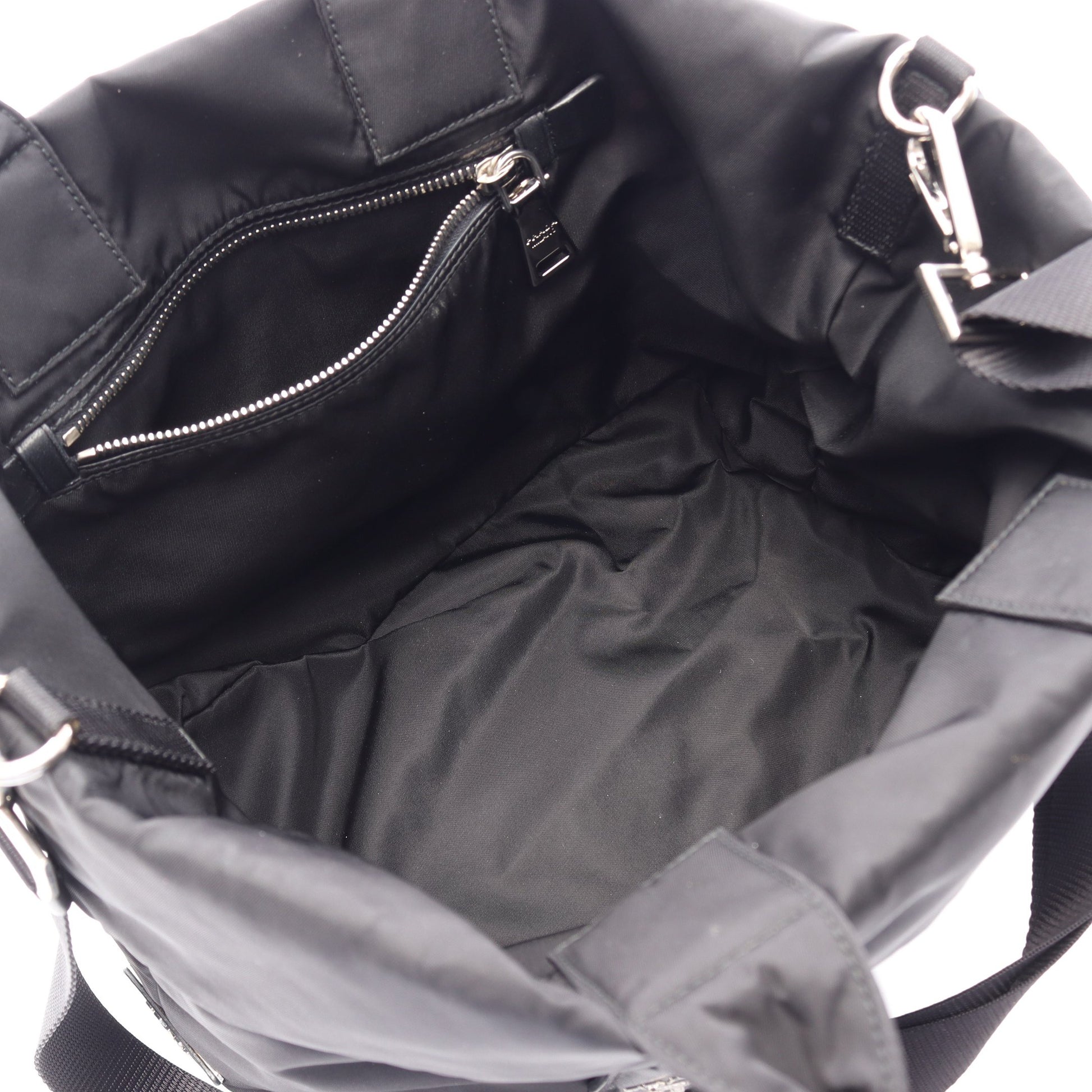 リバーシブル 2WAY ハンドバッグ ナイロン ブラック プラダ バッグ PRADA