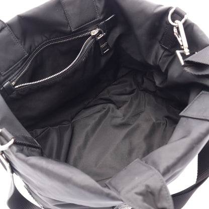 リバーシブル 2WAY ハンドバッグ ナイロン ブラック プラダ バッグ PRADA