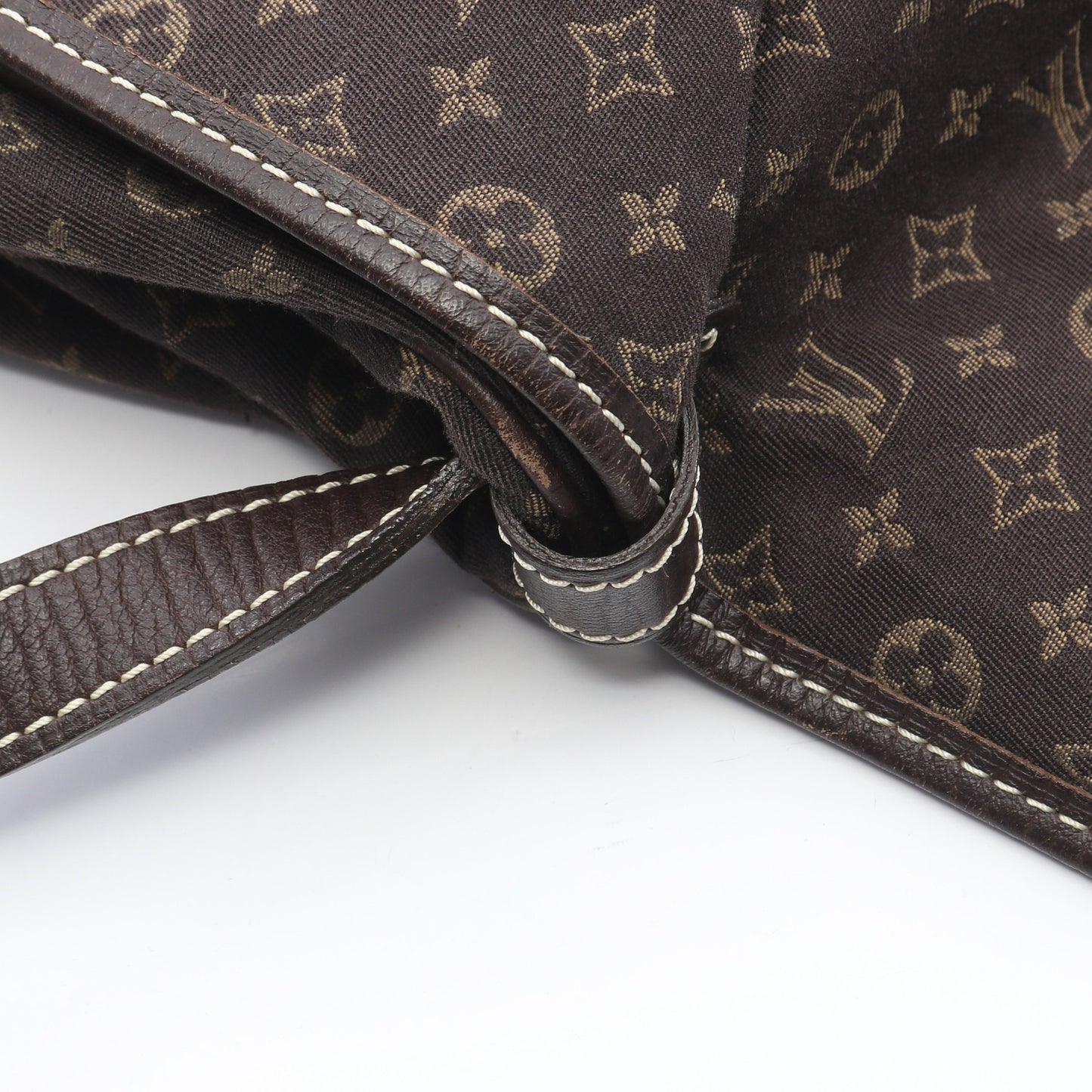 ソミュール モノグラムミニラン エベヌ ショルダーバッグ キャンバス レザー ダークブラウン ルイヴィトン バッグ LOUIS VUITTON