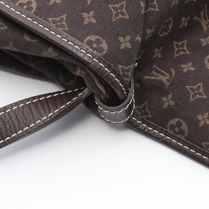 ソミュール モノグラムミニラン エベヌ ショルダーバッグ キャンバス レザー ダークブラウン ルイヴィトン バッグ LOUIS VUITTON