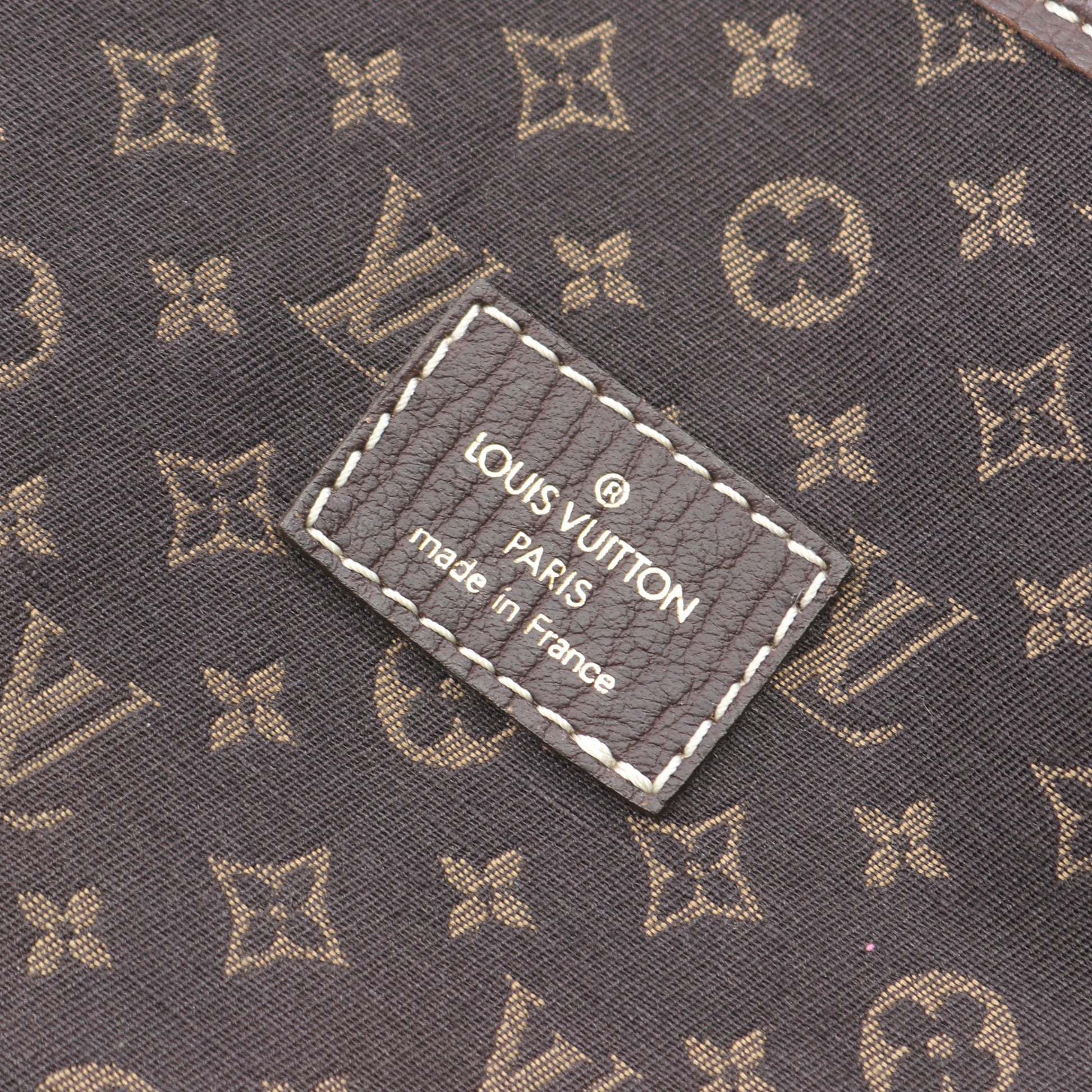 ソミュール モノグラムミニラン エベヌ ショルダーバッグ キャンバス レザー ダークブラウン ルイヴィトン バッグ LOUIS VUITTON