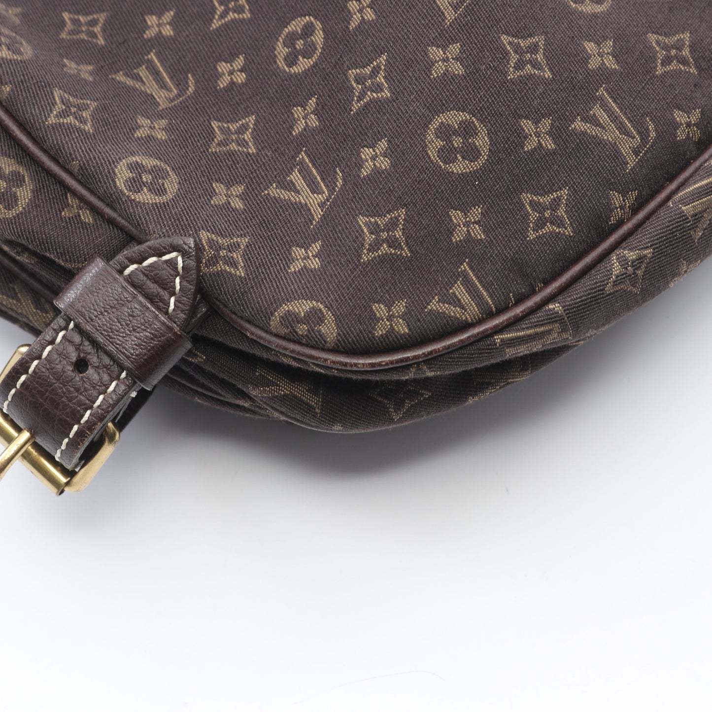 ソミュール モノグラムミニラン エベヌ ショルダーバッグ キャンバス レザー ダークブラウン ルイヴィトン バッグ LOUIS VUITTON