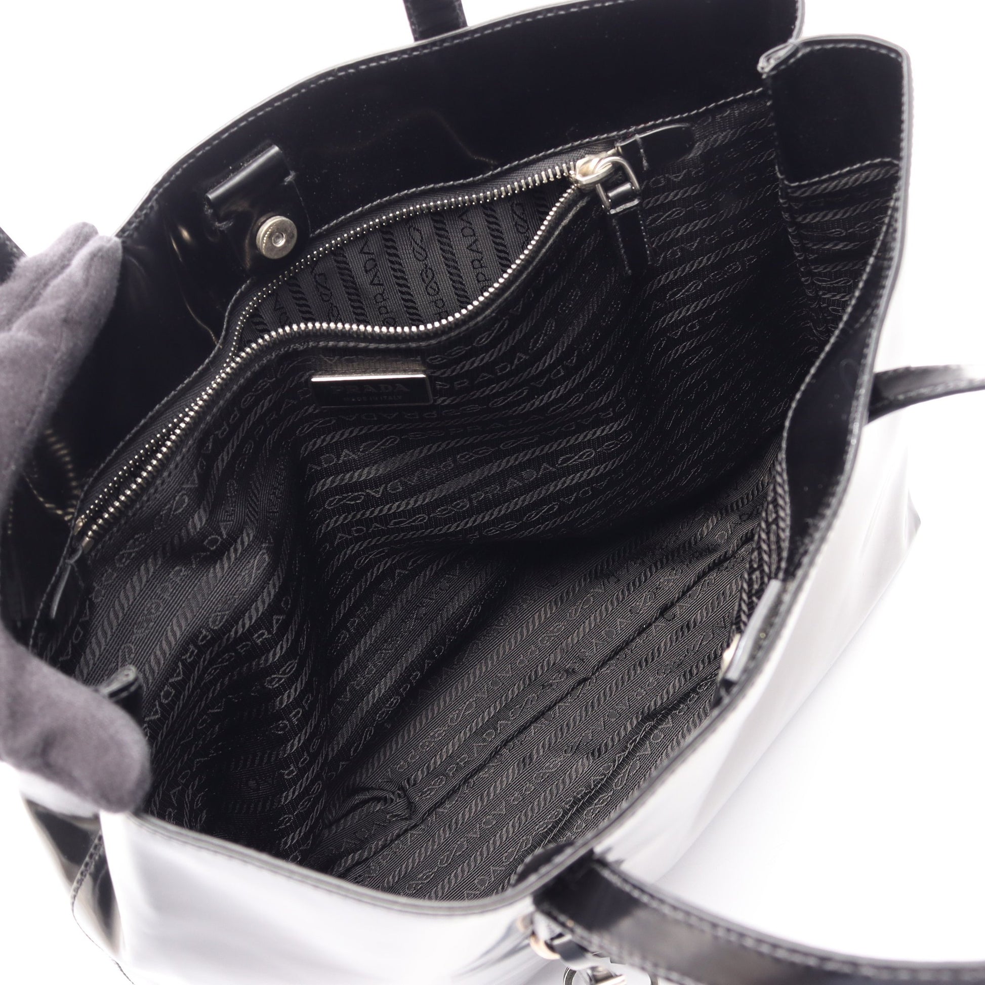VERA SPORT ハンドバッグ トートバッグ レザー ブラック プラダ バッグ PRADA